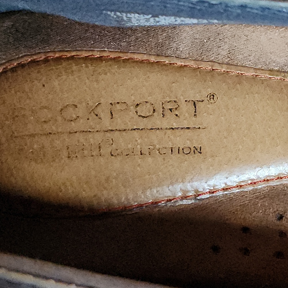Rockport Adele Booties 8 Women Slate Gray Leather Ruched Slip On Career Comfort - Picture 10 of 12